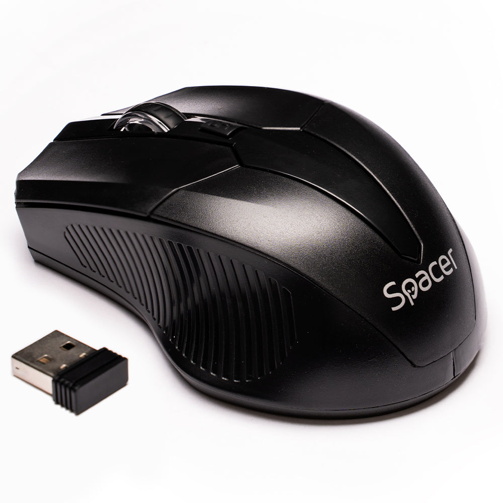 MOUSE Spacer, PC sau NB, wireless, 2.4GHz, optic, 1600 dpi, butoane/scroll 4/1,buton ON/OFF, negru, "SPMO-W02"