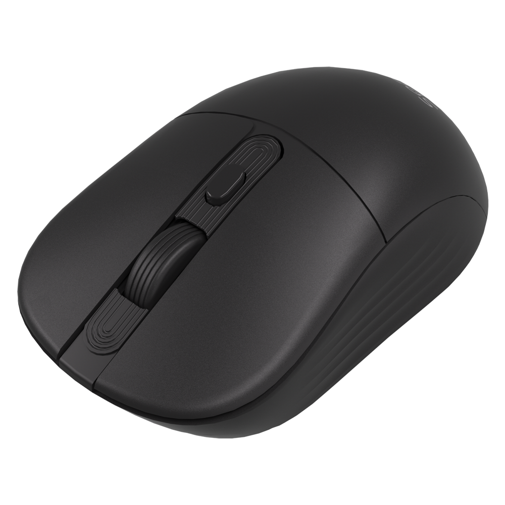 MOUSE Spacer, PC sau NB, wireless, 2.4GHz + Bluetooth 5.2, optic, max.1600 dpi, butoane/scroll 4/1,buton ON/OFF, click silentios S/D, negru,baterie AAx1 inclusa, "SPMO-WS03-BT"