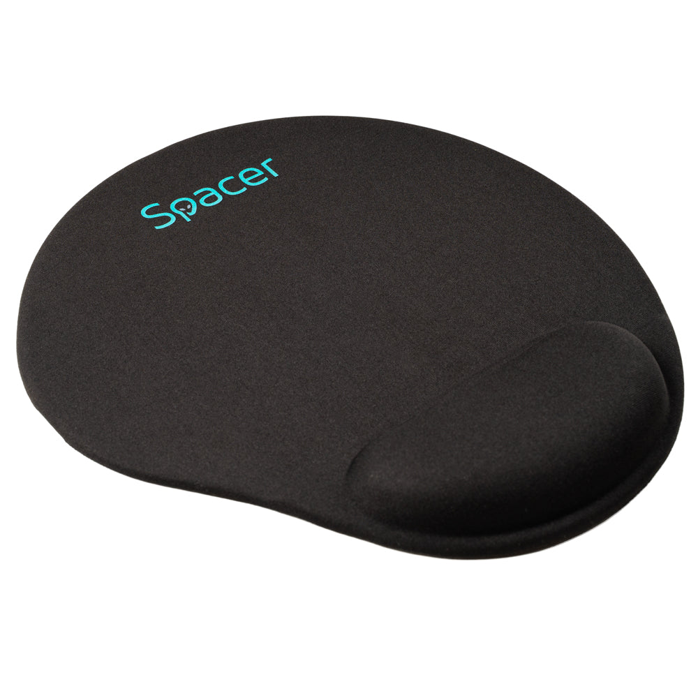 MousePAD SPACER, suport incheietura cu gel, cauciuc si material textil, 240 x 220 mm, negru "SPMP-PAD-GEL-BK"