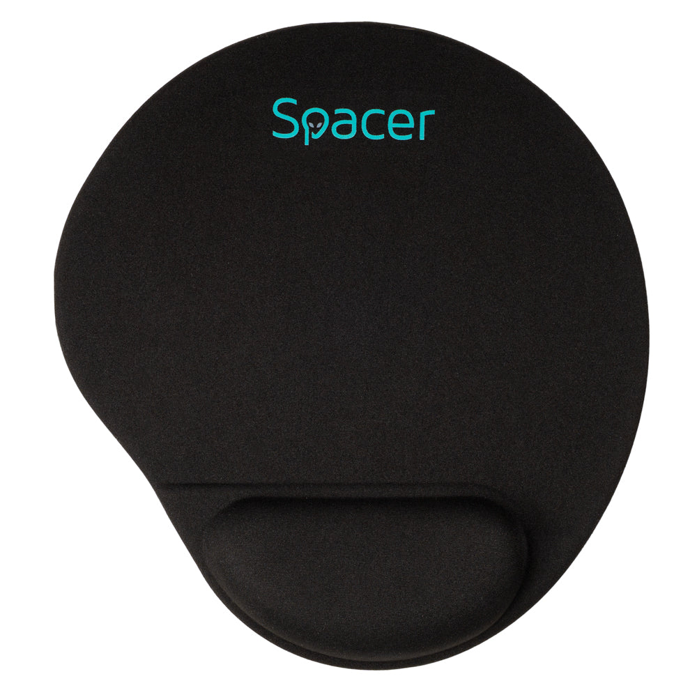 MousePAD SPACER, suport incheietura cu gel, cauciuc si material textil, 240 x 220 mm, negru "SPMP-PAD-GEL-BK"