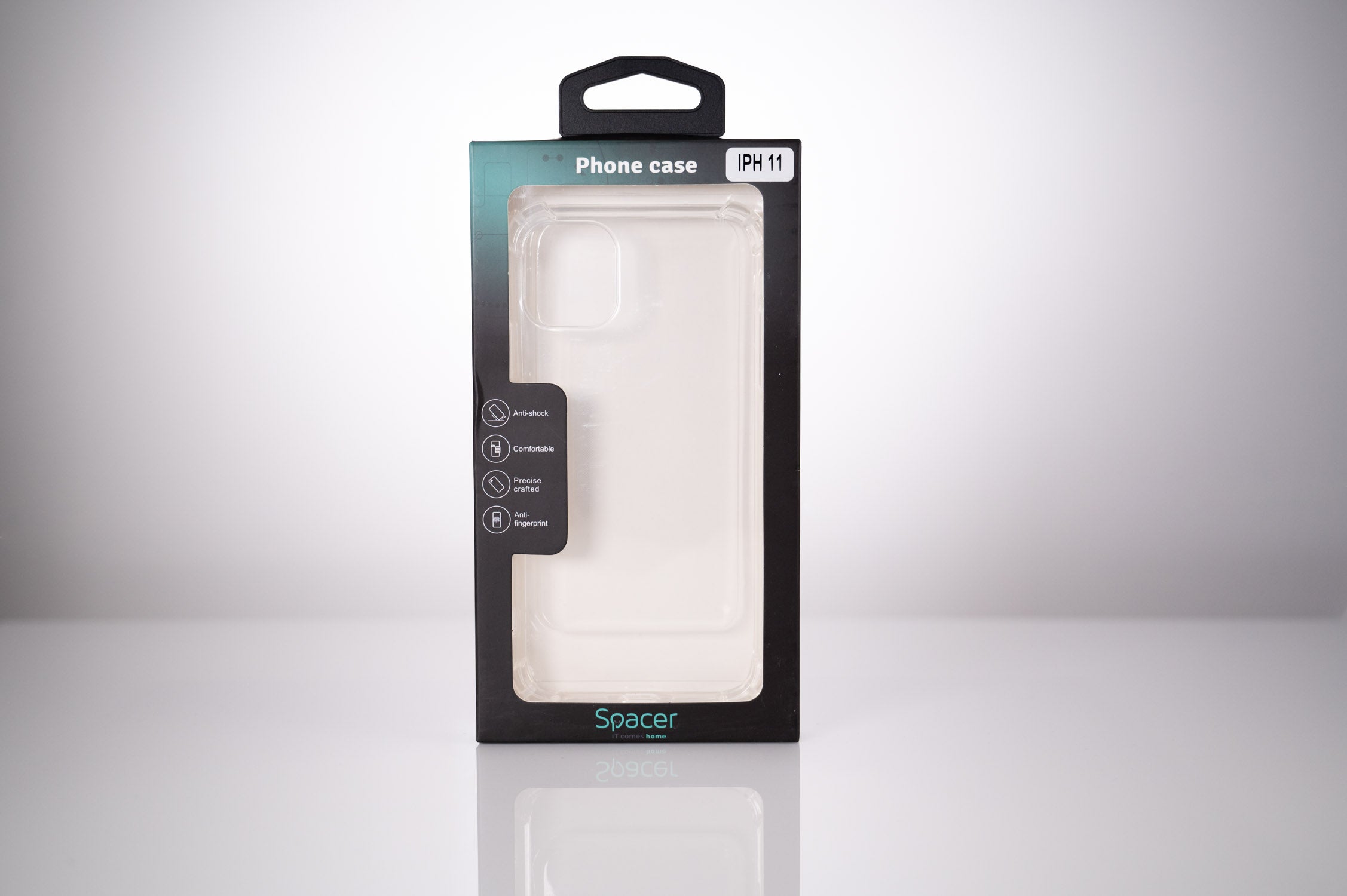 Husa Iphone 11 Spacer, grosime 1.5mm, protectie suplimentara antisoc la colturi, material flexibil TPU, transparenta "SPPC-AP-IP11-CLR"