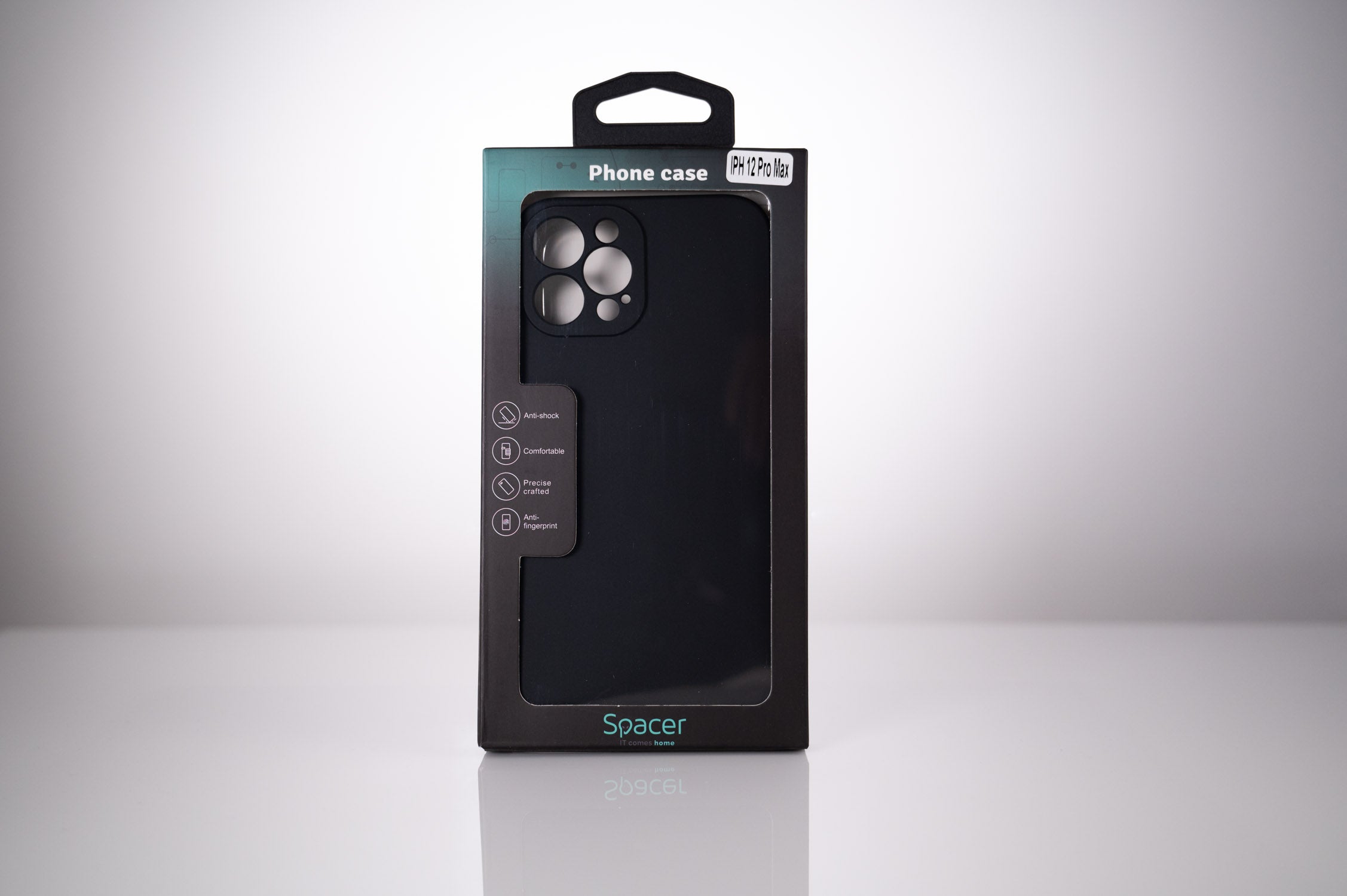 Husa Iphone 12 Pro Max Spacer, grosime 1.5mm, material flexibil TPU, negru "SPPC-AP-IP12PM-TPU"