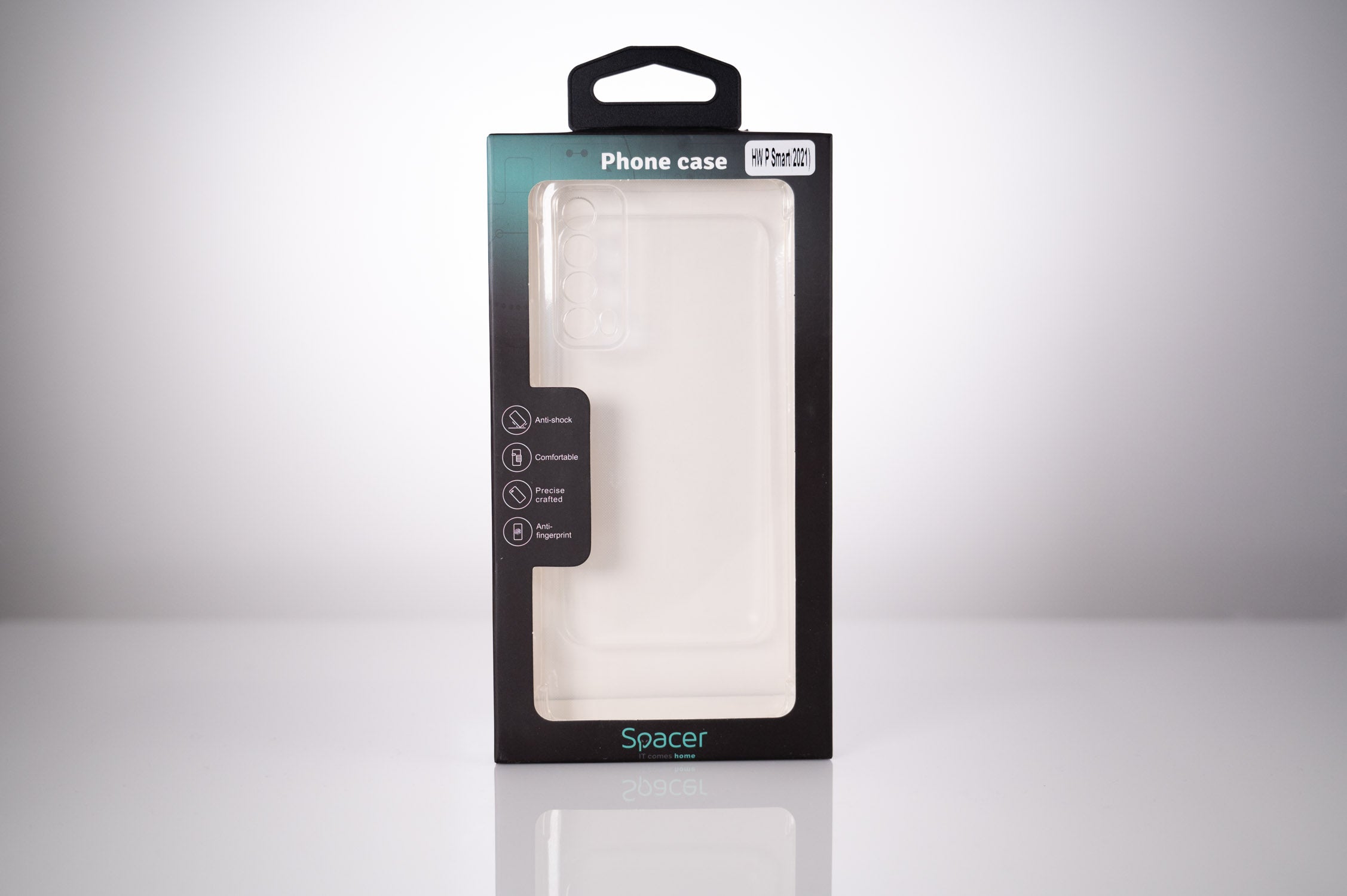 Husa Huawei telefon P Smart, transparent, tip back cover, protectie suplimentara antisoc la colturi, material flexibil TPU, "SPPC-HU-P-S-CLR"
