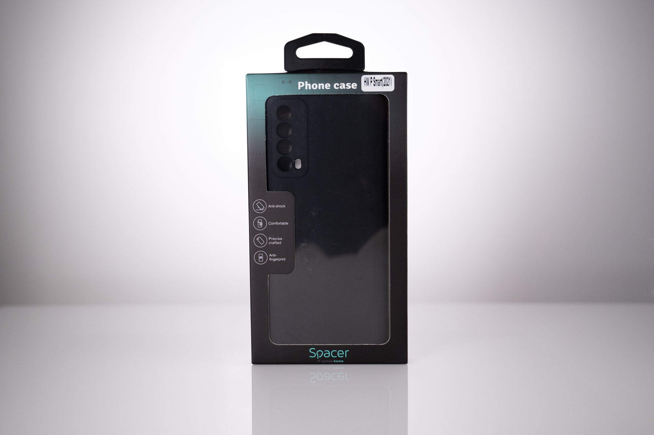 Husa Huawei telefon P Smart, negru, tip back cover, material flexibil silicon + interior cu microfibra, "SPPC-HU-P-S-SLK"