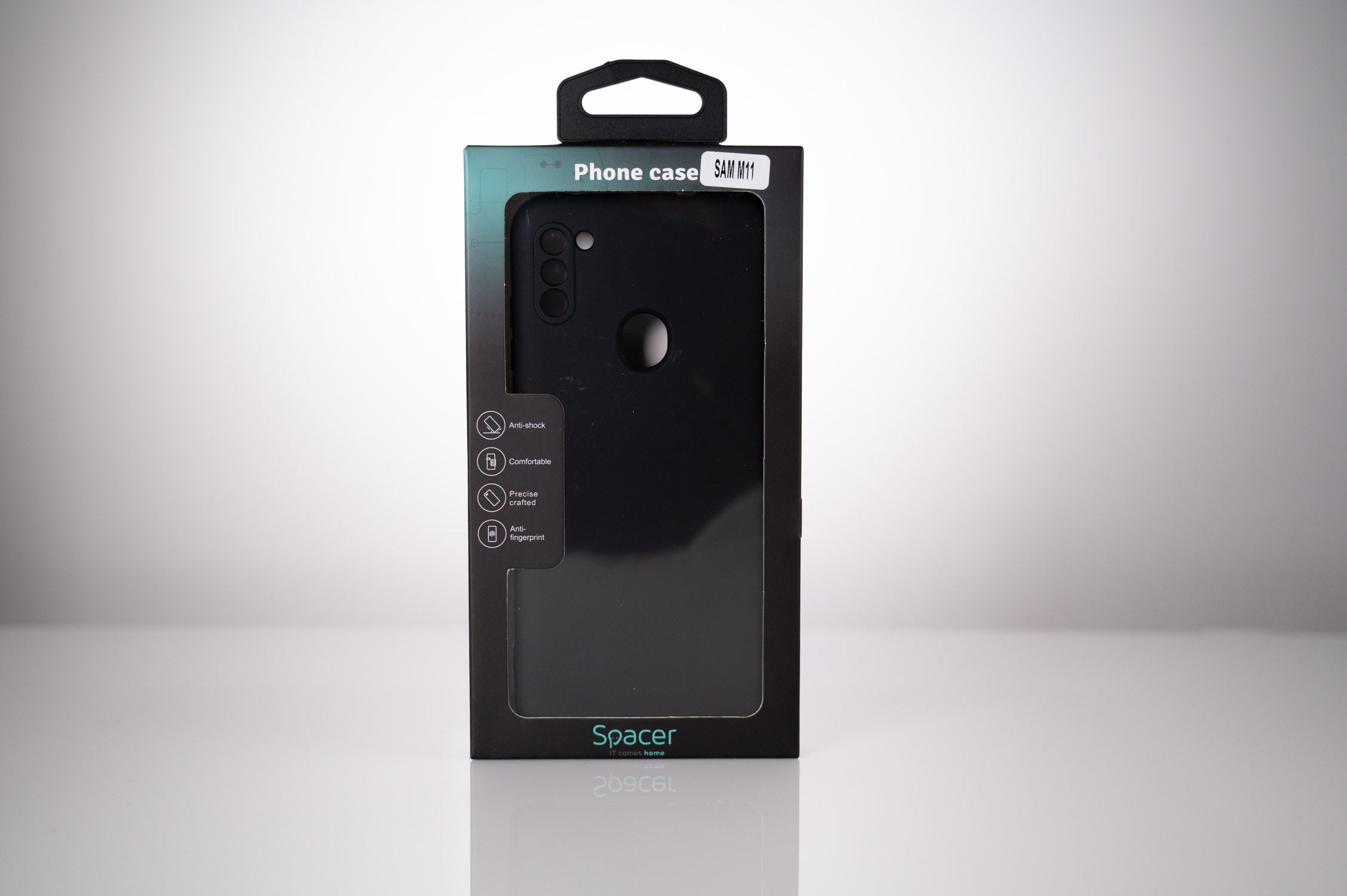 Husa Samsung Galaxy M11 Spacer, negru, grosime 2mm, material flexibil silicon + interior cu microfibra "SPPC-SM-GX-M11-SLK"
