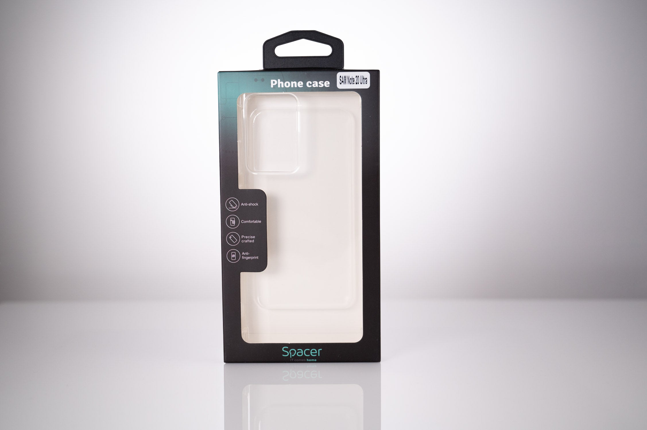 Husa Samsung Galaxy Note 20 Ultra Spacer, transparenta, grosime 1.5mm, protectie suplimentara antisoc la colturi, material flexibil TPU "SPPC-SM-GX-N20U-CLR"