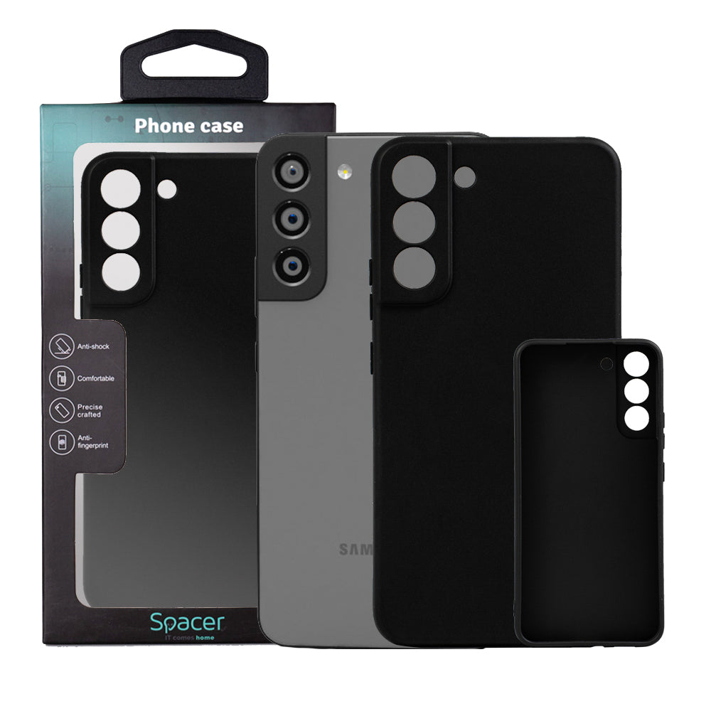 Husa Samsung Galaxy S22 Plus Spacer, negru, grosime 1.5mm, material flexibil TPU "SPPC-SM-GX-S22P-TPU"