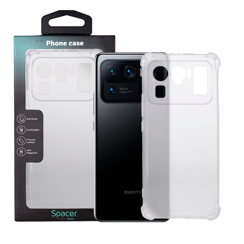 Husa Xiaomi Mi 11 Ultra 5G Spacer, transparenta, grosime 1.5mm, protectie suplimentara antisoc la colturi, material flexibil TPU "SPPC-XI-MI-11U5G-CLR"