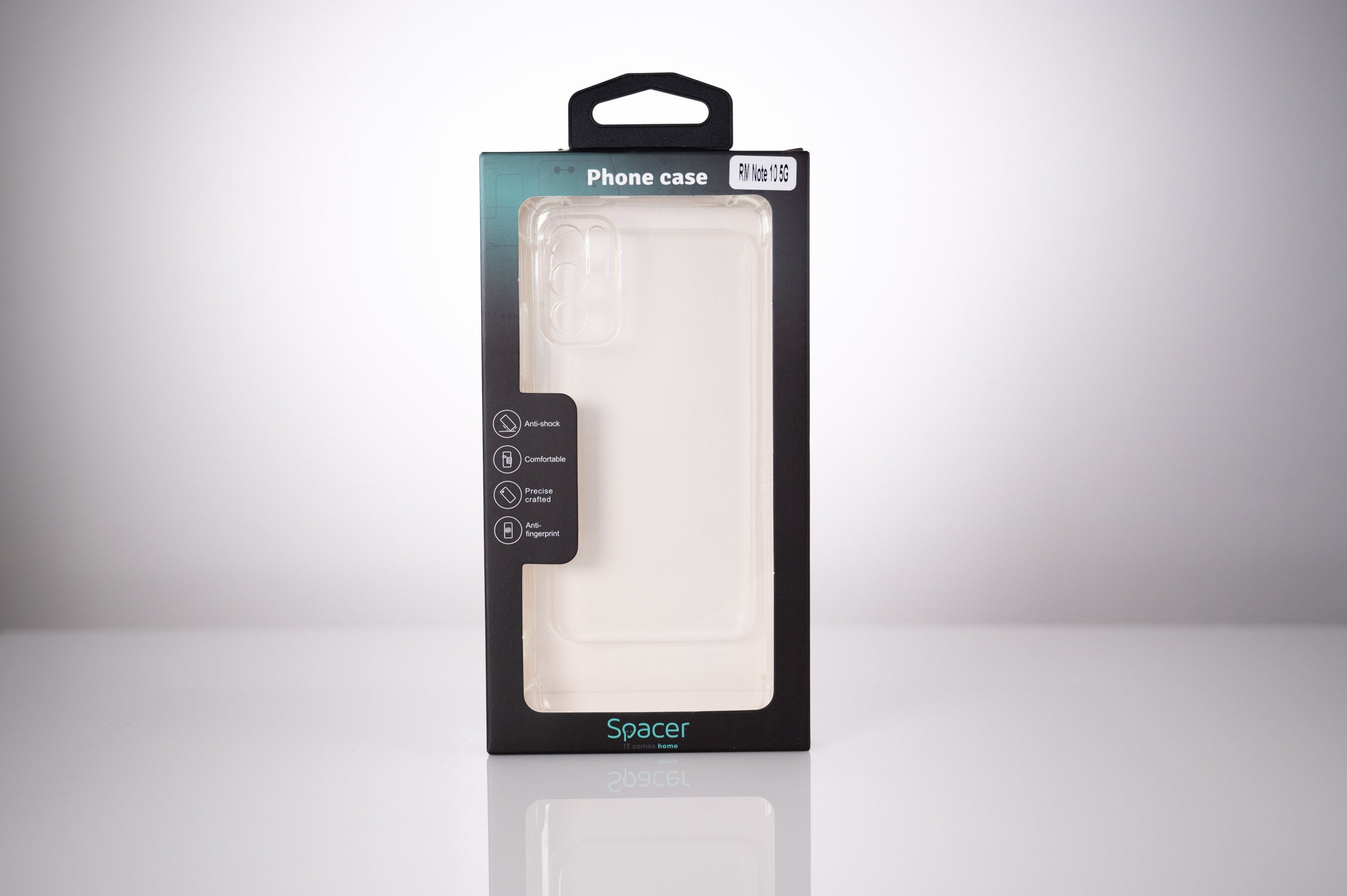 Husa Xiaomi Redmi Note 10 5G Spacer, transparenta, grosime 1.5mm, protectie suplimentara antisoc la colturi, material flexibil TPU "SPPC-XI-RM-N105G-CLR"