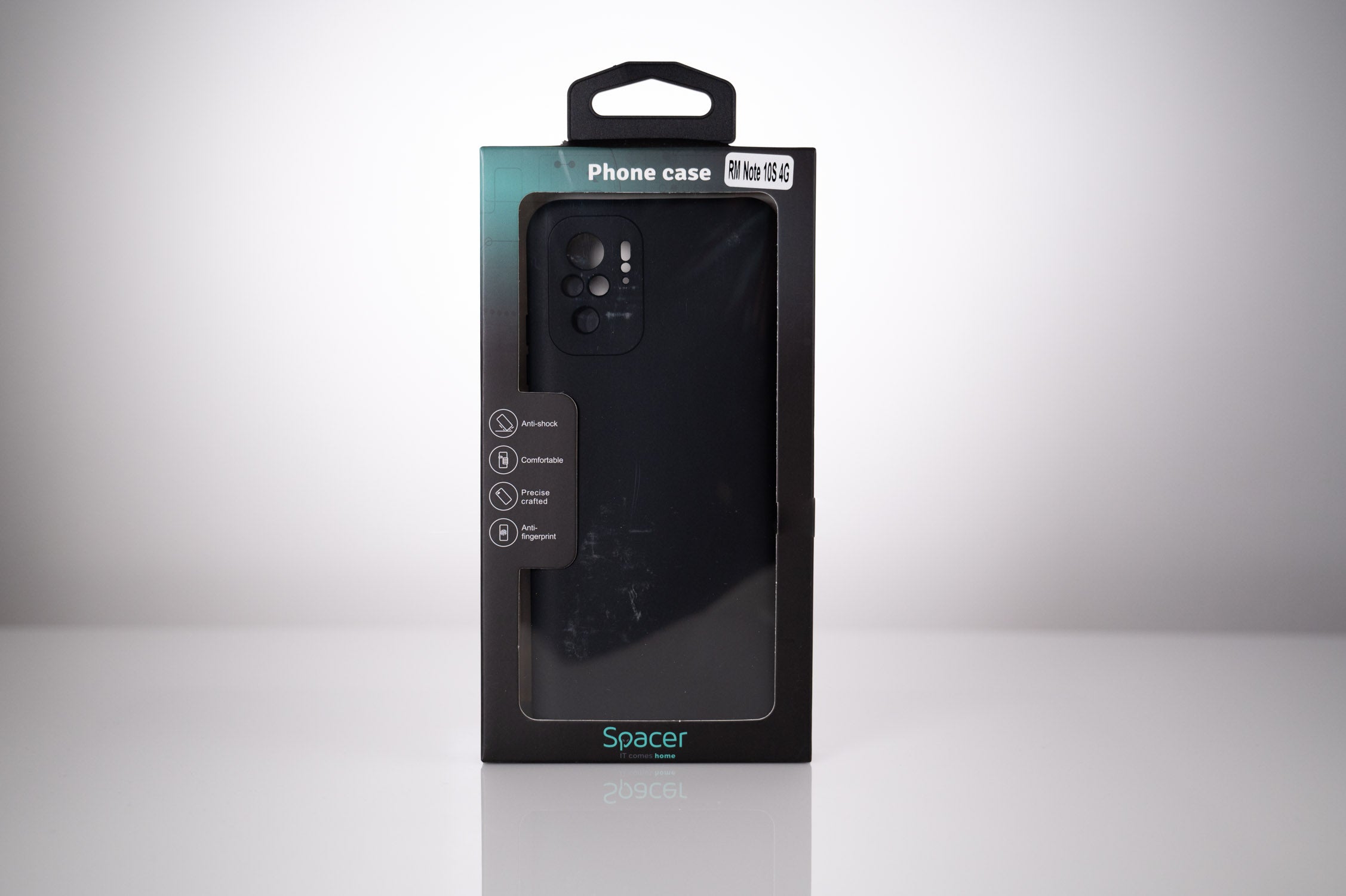 Husa Xiaomi Redmi Note 10 S Spacer, negru, grosime 1.5mm, material flexibil TPU "SPPC-XI-RM-N10S-TPU"
