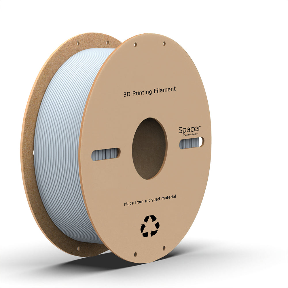 FILAMENT Spacer pt. imprimanta 3D - PLA, 1.75mm diamentru, 1Kg / bobina, aprox. 330m, topire 195-225 grC, grey, "SPPF-3DP-PLA1.75-01-GR"