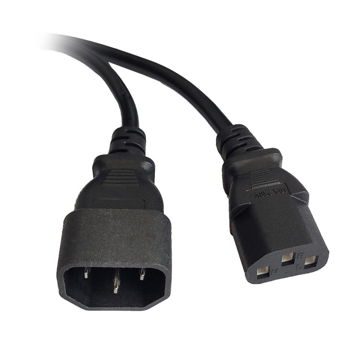 Cablu alimentare SPACER prelungitor, 1.8m, intrare C14, iesire C13, 10A, negru, "SPPW-C14-C13-10A-1.8" – Cabluri alimentare
