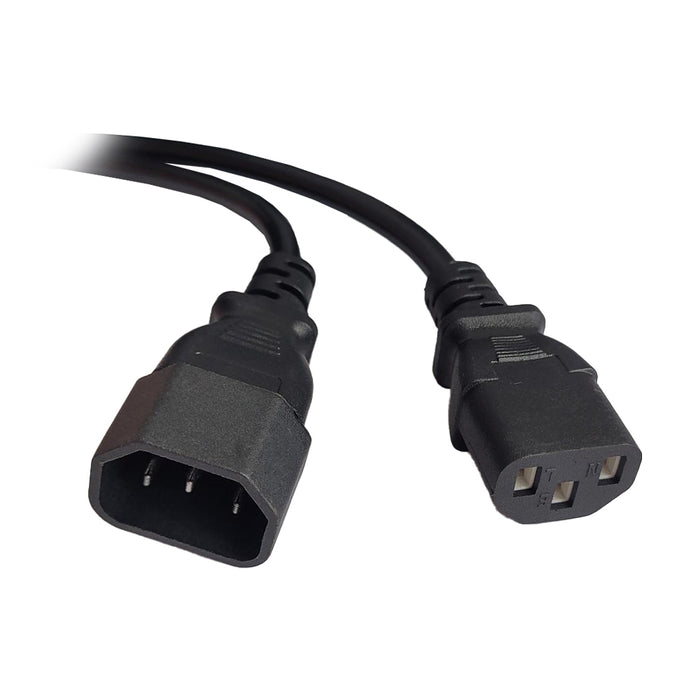 Cablu alimentare SPACER prelungitor, 1.8m, intrare C14, iesire C13, 6A, negru, "SPPW-C14-C13-6A-1.8" – Cabluri alimentare