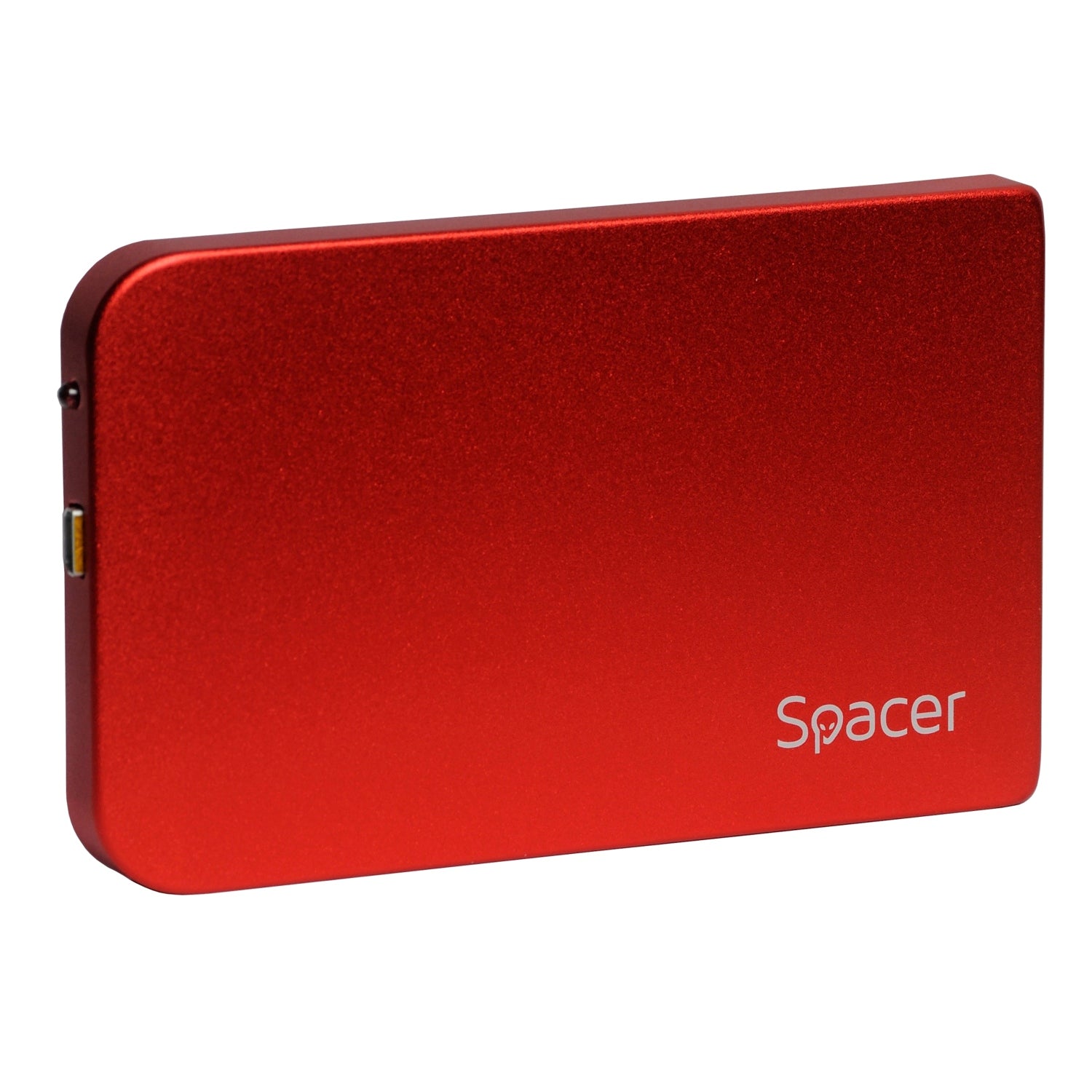 RACK extern SPACER, pt HDD/SSD, 2.5 inch, S-ATA, interfata PC USB 3.0, Husa piele sintetitca, aluminiu, rosu, "SPR-25611R"