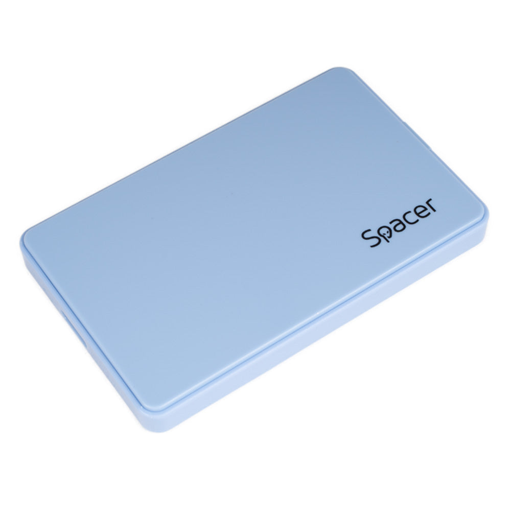 RACK extern SPACER, pt HDD/SSD, 2.5 inch, S-ATA, interfata PC USB 3.0, Husa piele sintetitca, plastic, Bleu, "SPR-25612BL"