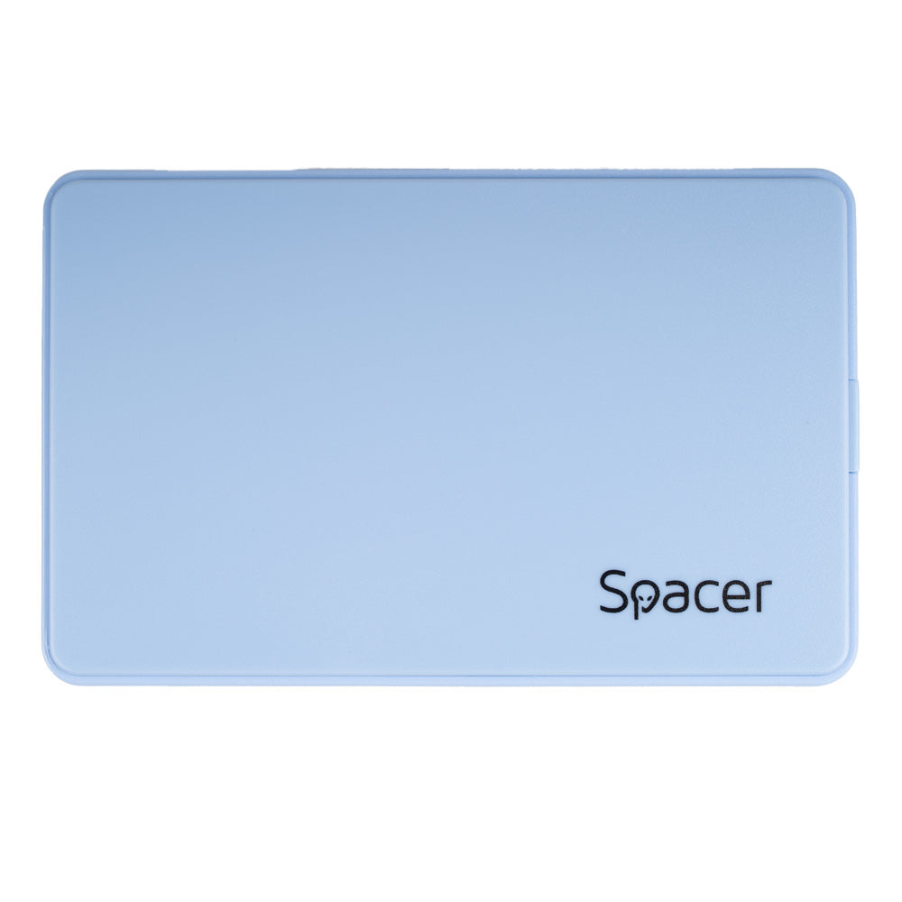 RACK extern SPACER, pt HDD/SSD, 2.5 inch, S-ATA, interfata PC USB 3.0, Husa piele sintetitca, plastic, Bleu, "SPR-25612BL"