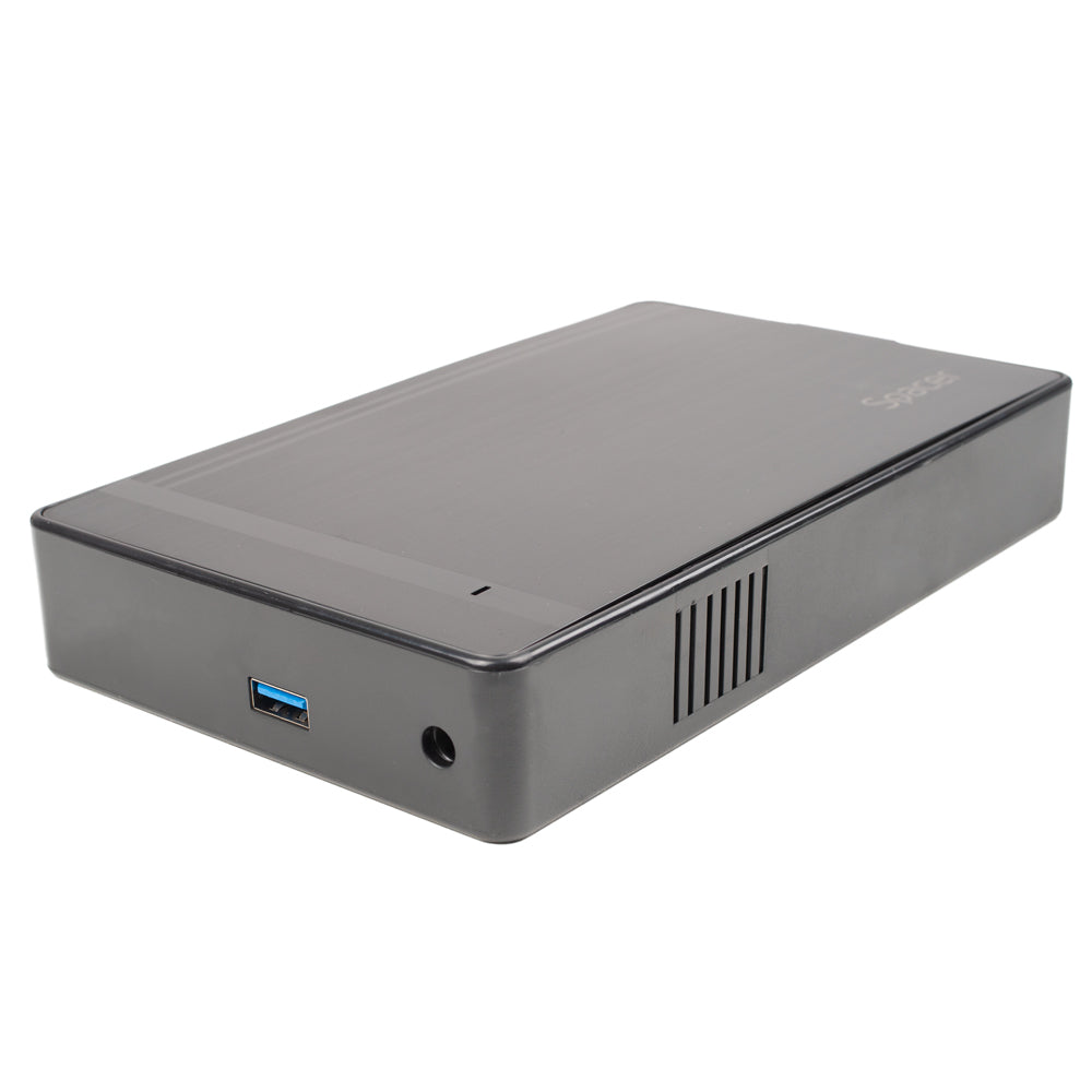 RACK extern SPACER, pt HDD/SSD, 3.5 inch, S-ATA, interfata PC USB 3.0, alimentare retea, plastic, negru, "SPRK-35USB3-01"