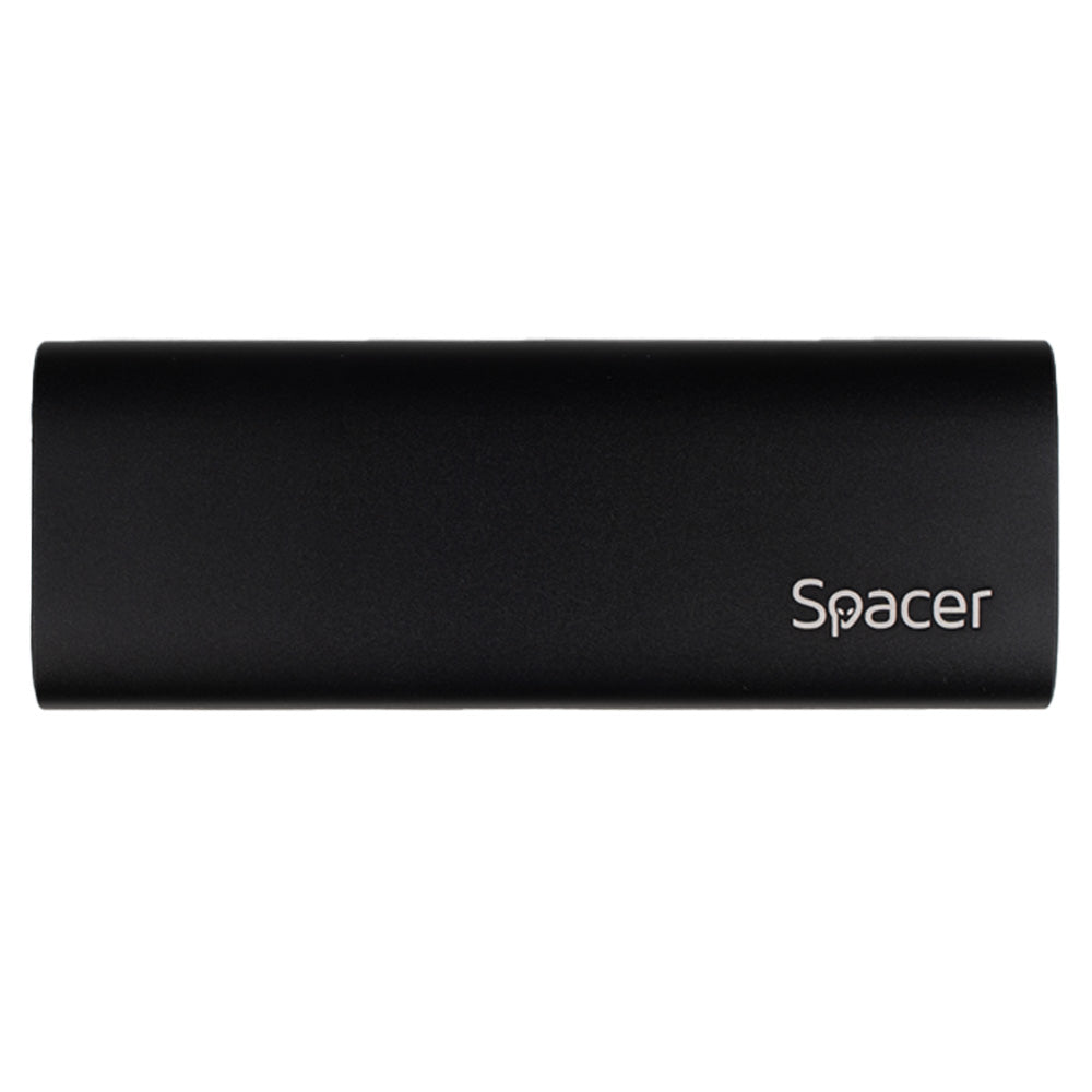 RACK extern SPACER, pt. SSD M.2 PCIe NVME, interfata PC USB 3.1 Type C, aluminiu, negru, "SPRK-M2TYPEC-04"