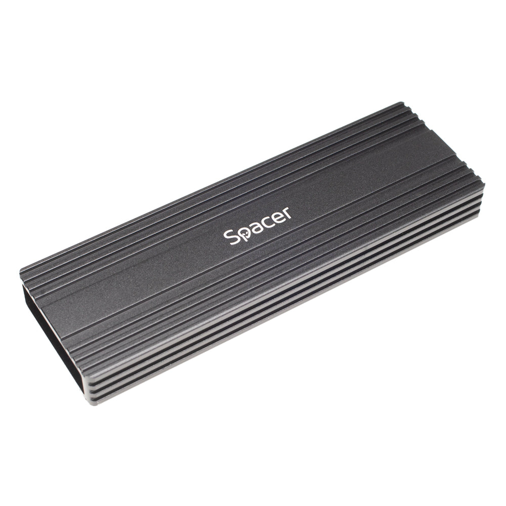 RACK extern SPACER, pt. SSD M.2 PCIe NVME, interfata PC USB 3.1 Type C, Striat, aluminiu, negru, "SPRK-M2TYPEC-05"