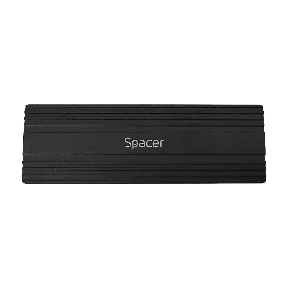 RACK extern SPACER, pt. SSD M.2 PCIe NVME, interfata PC USB 3.1 Type C, Striat, aluminiu, negru, "SPRK-M2TYPEC-05"
