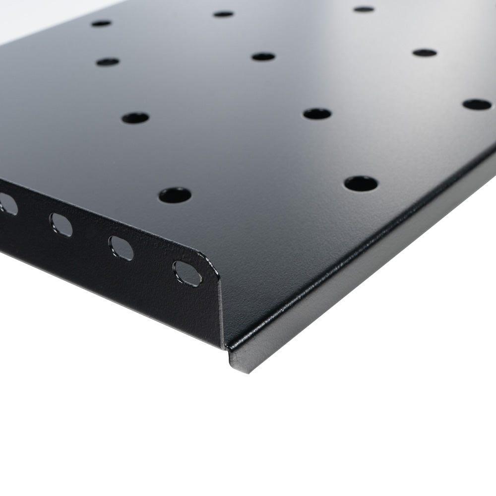 RAFT FIX SPACER 1U pentru rack 19", adancime 300mm, sarcina maxima 25Kg, vopsea antistatic, otel 0.8mm, black, "SPSF-1U300-BK-02"