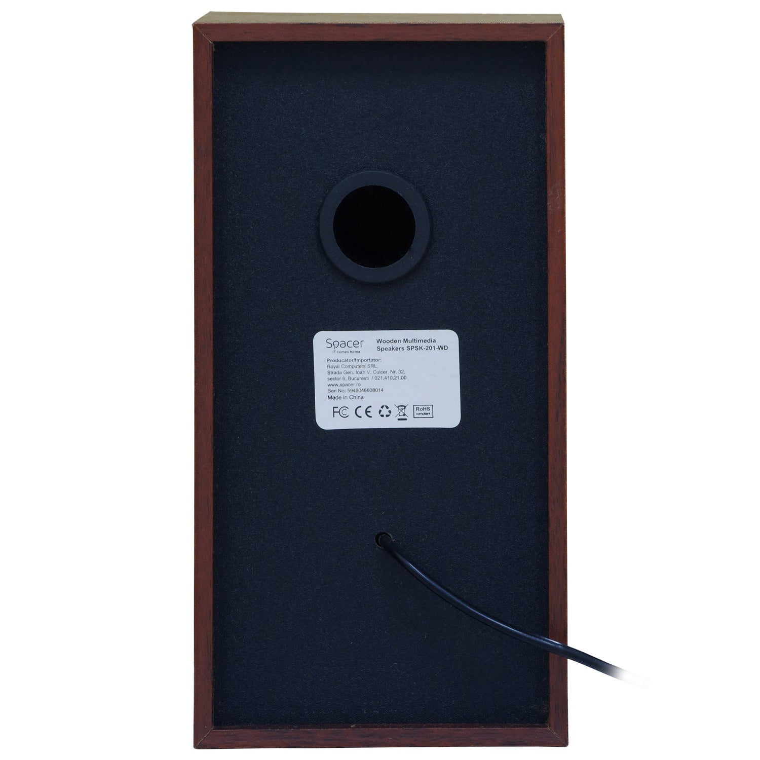 BOXE SPACER 2.0, RMS: 6W (2 x 3W), control volum, USB power, wooden, "SPSK-201-WD"