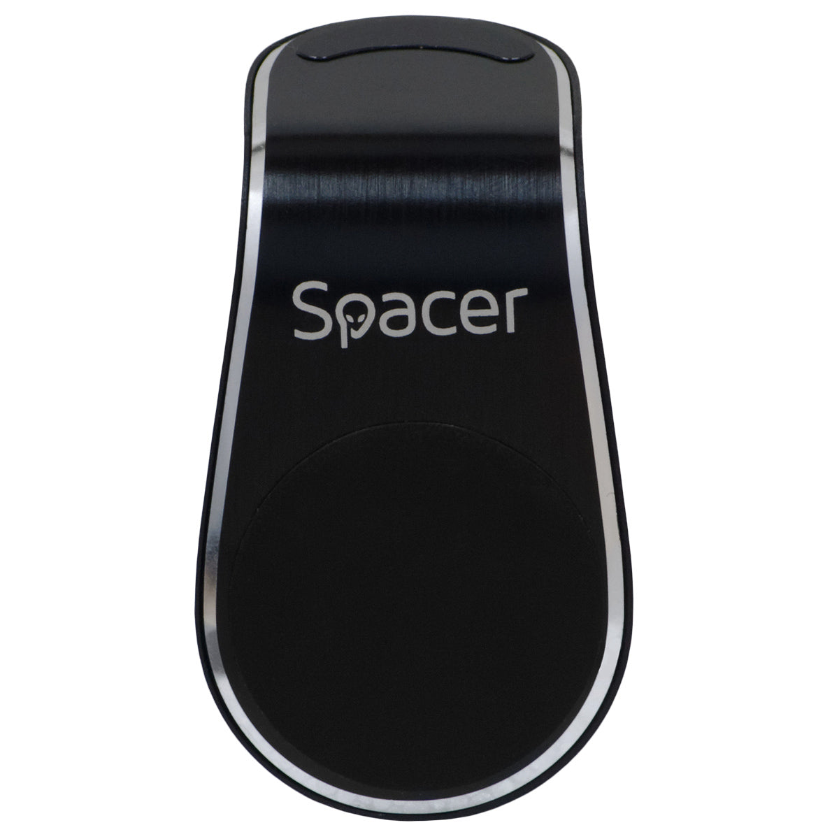 SUPORT auto SPACER pt. SmartPhone, fixare in grilaj bord, prindere magnetica telefon 360 grade, black, "SPT-MGN"