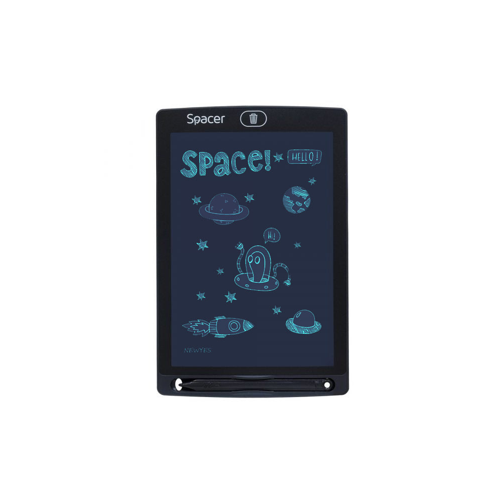 TABLETA LED SPACER pentru scris si desenat, interactiva, e-learning, 8.5 display, black, baterie CR1220 "SPTB-LED"