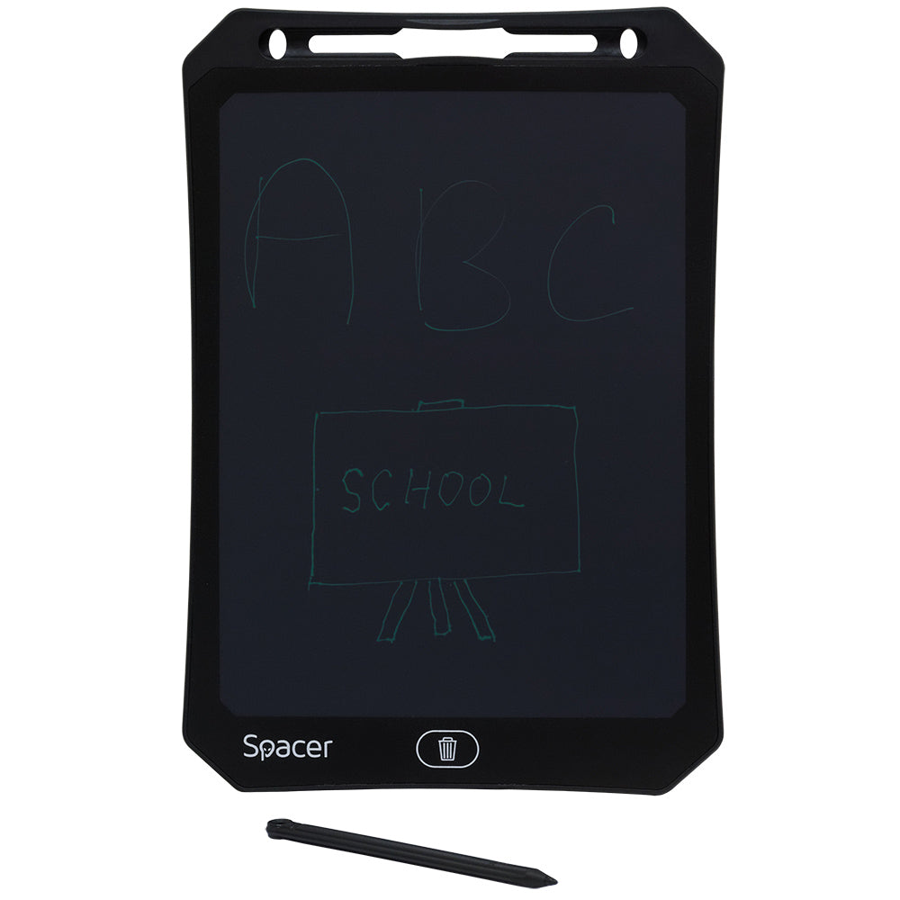 TABLETA LED SPACER pentru scris si desenat, interactiva, e-learning, 10 display, black, baterie CR2025 "SPTB-LED-10"