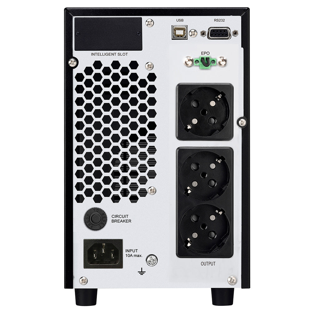UPS Spacer Online, LCD, 2000VA/ 1800W, sin. pura, 3 x socket Schuko, display LCD, 4 x baterie 12V/9Ah, conector USB, RS-232, EPO, slot SNMP, bateria are 12 luni garantie, "SPUP-2000D-OLT01"