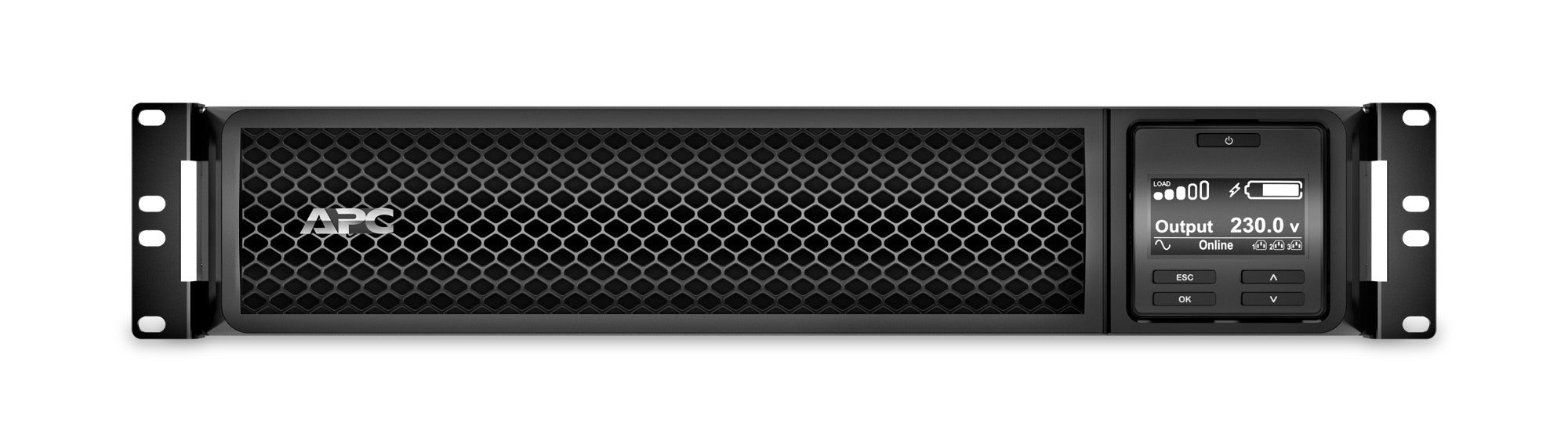 UPS APC, "Smart-UPS SRT", Online cu sinusoida pura, rack, 2200VA / 1980W, AVR, IEC x 10, 1 x baterie APCRBC141, display LCD, back-up 11 - 20 min., "SRT2200RMXLI"