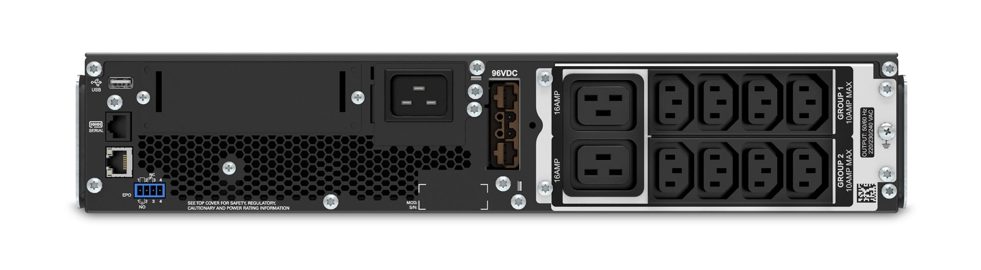 UPS APC, "Smart-UPS SRT", Online cu sinusoida pura, rack, 3000VA / 2700W, AVR, IEC x 10, 1 x baterie APCRBC152, display LCD, back-up 11 - 20 min., "SRT3000RMXLI"