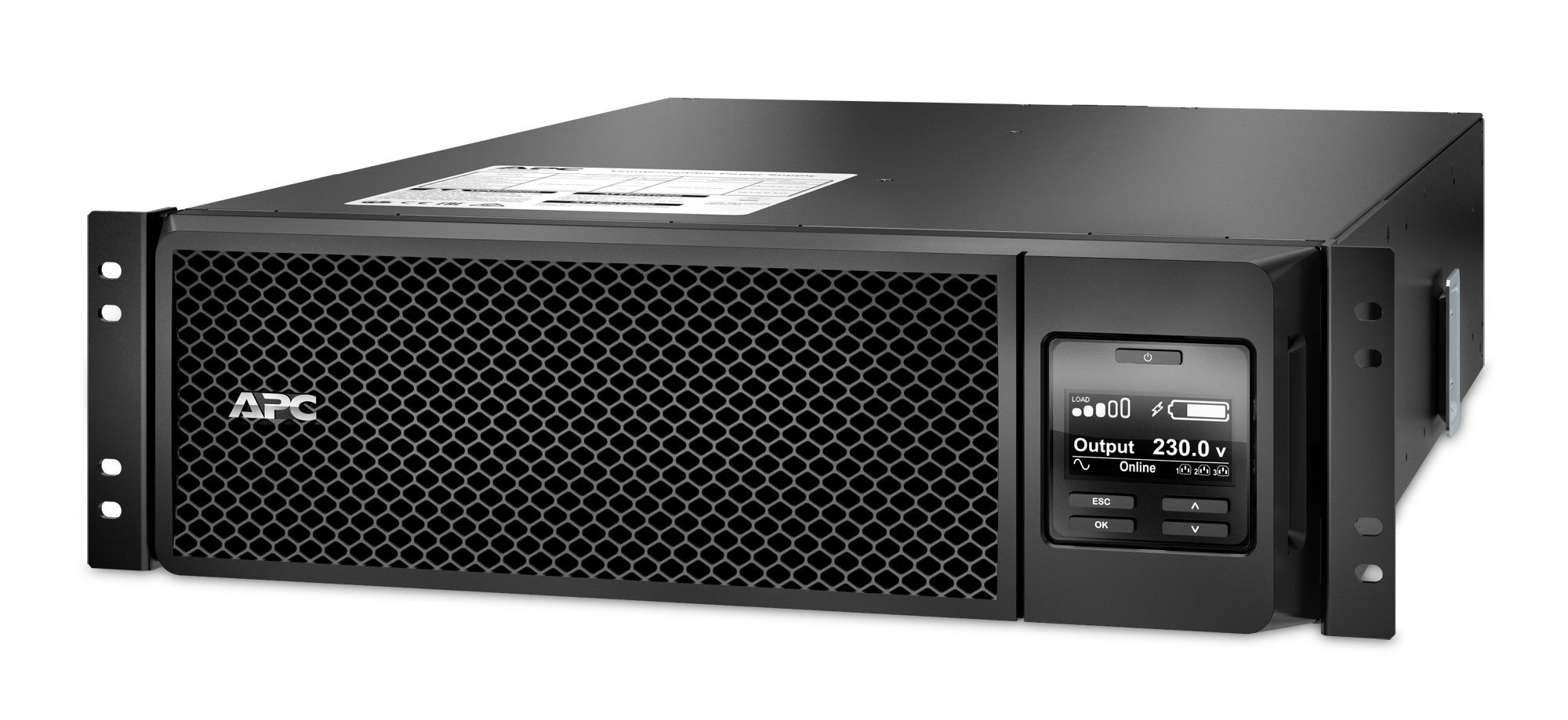 UPS APC " Smart-UPS SRT" Online cu sin pura,rack,5000VA /4500W,AVR,IECx10,1x,LCD,1-10 min,"SRT5KRMXLI",prelung garantie (WBEXTWAR1YR--05/WBEXTWAR3YR--05)