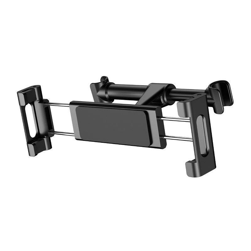 SUPORT AUTO Baseus pt. SmartPhone sau Tableta, fixare pe tetiera, ofera posibilitatea reglarii unghiului de vizionare pe verticala si orizontala (360 de grade), negru "SUHZ-01" - 6953156261358