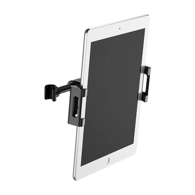 SUPORT AUTO Baseus pt. SmartPhone sau Tableta, fixare pe tetiera, ofera posibilitatea reglarii unghiului de vizionare pe verticala si orizontala (360 de grade), negru "SUHZ-01" - 6953156261358