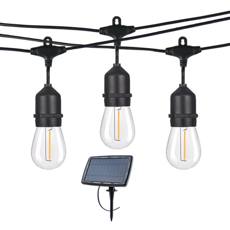 Ghirlanda luminoasa, LED, model Ariane, 10 becuri, 600cm, incarcare solara, lumina alb cald - 10