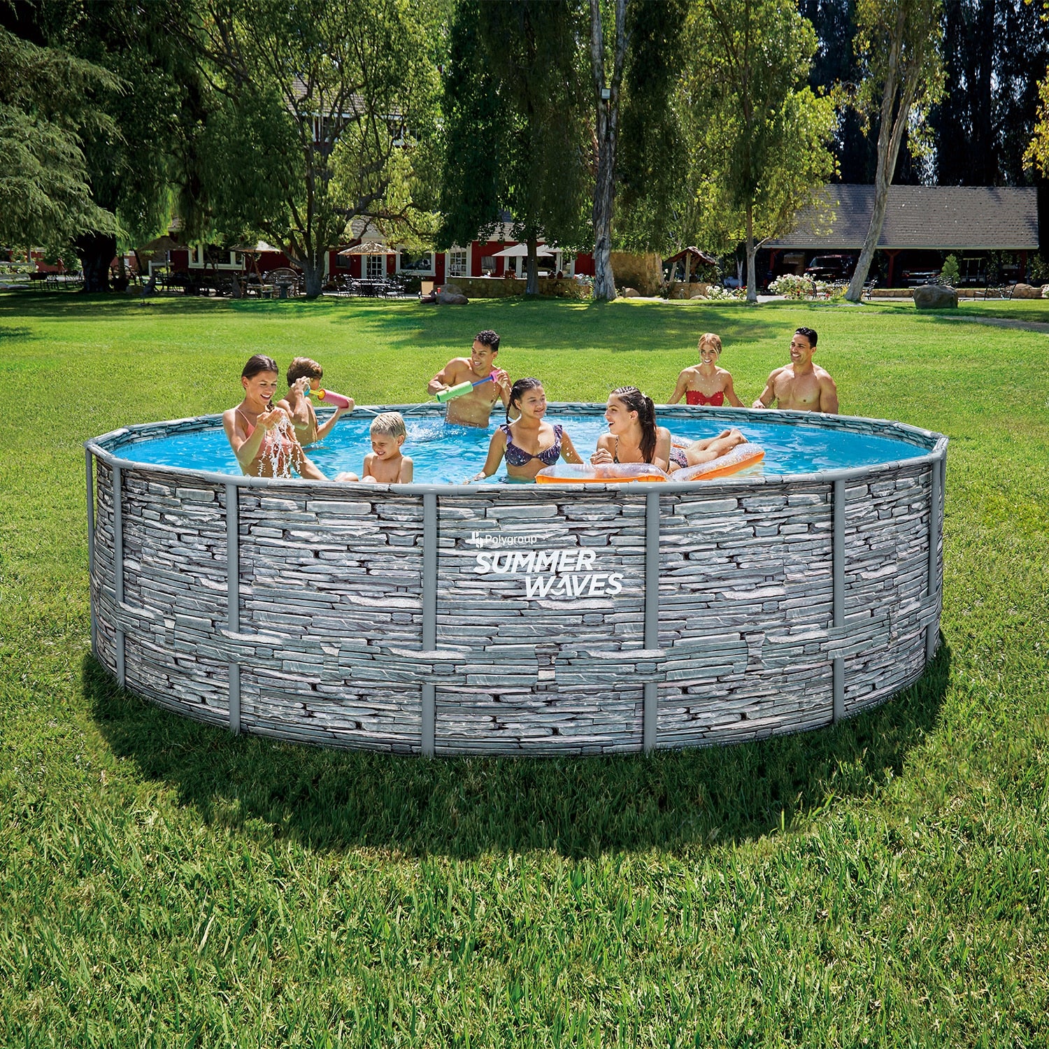Piscina cadru metalic Summer Waves, 488×122 cm, 20.000 litri, cu toate accesoriile