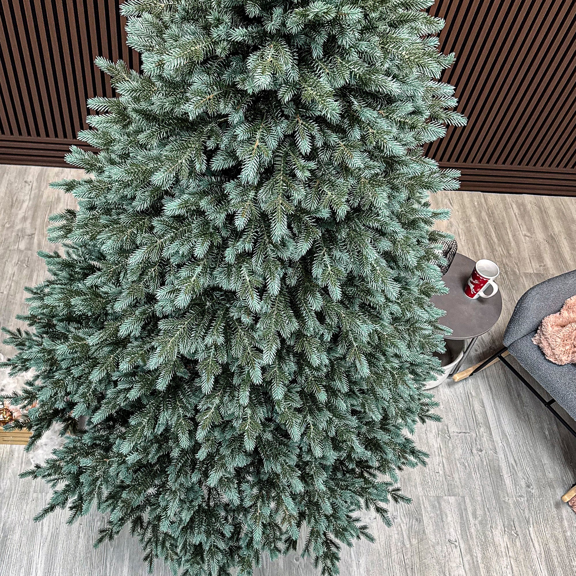 Brad artificial Christmas Deluxe by Sersimo, Alaska Select verde argintiu, integral 3D, 230 cm