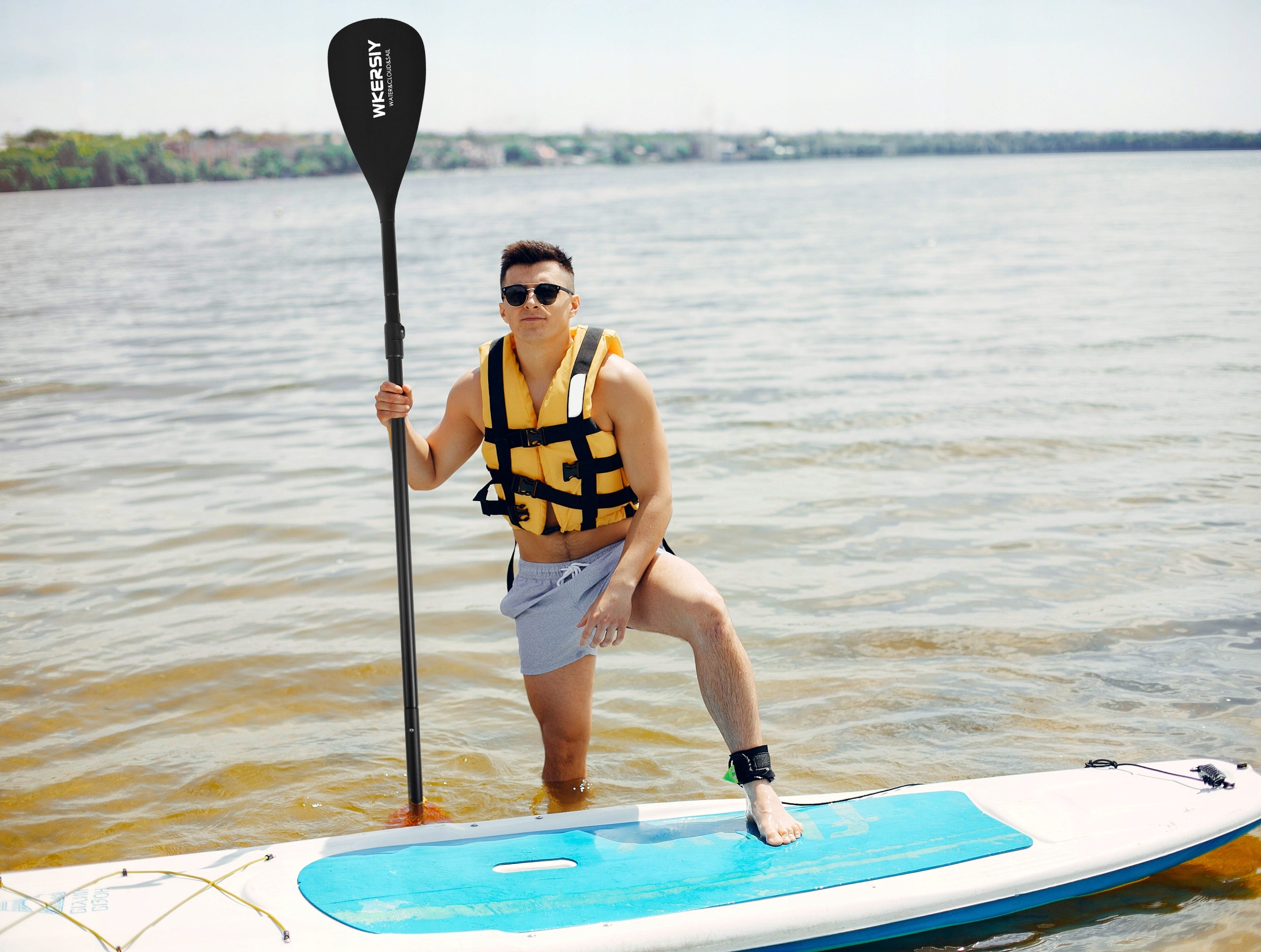 Vasla pliabila 2 in 1 SUP/Kayak, 170-215 cm – usoara, 4 segmente, aluminiu si fibra de sticla