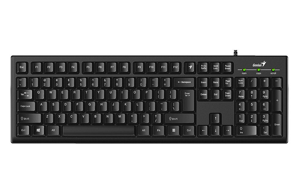TASTATURA GENIUS USB, 104 taste, black, "Smart KB-100 RO", aranjament romana (diacritice), "31300005418"