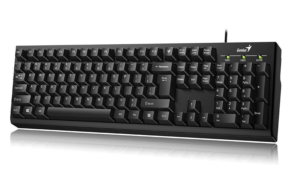 TASTATURA GENIUS USB, 104 taste, black, "Smart KB-100 RO", aranjament romana (diacritice), "31300005418"