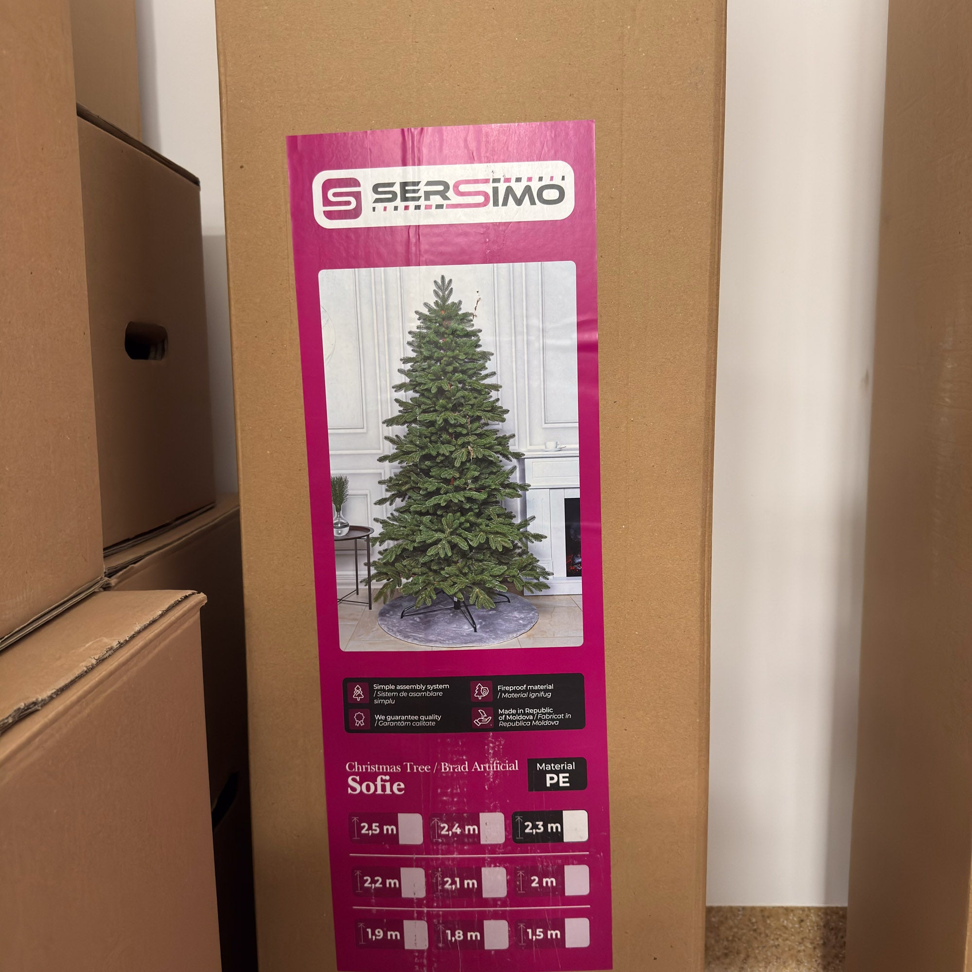 Brad artificial Sersimo, Sofie Elite, verde, integral 3D, 230 cm