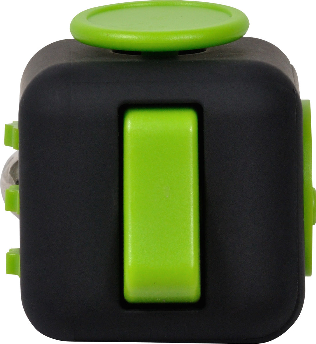 CUB ANTISTRES SPACER, FIDGET, black cu butoane green, "SP-CUBE-FGET"