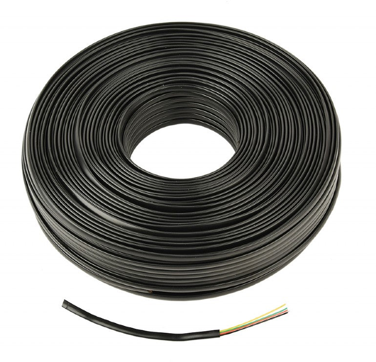 ROLA CABLU telefonic GEMBIRD, 100m, Litat, 4 fire, flat, black, "TC1000S-100M-B"