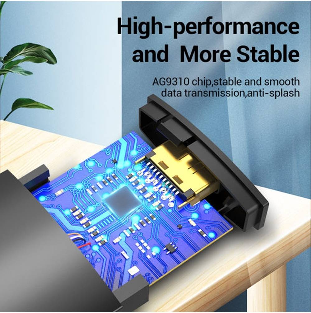 Adaptor video Vention, USB Type-C(T) la HDMI(M), 0.15m, rezolutie maxima 4K la 30Hz, conectori auriti, invelis PVC si ABS, negru, "TDCBB" - 6922794746121