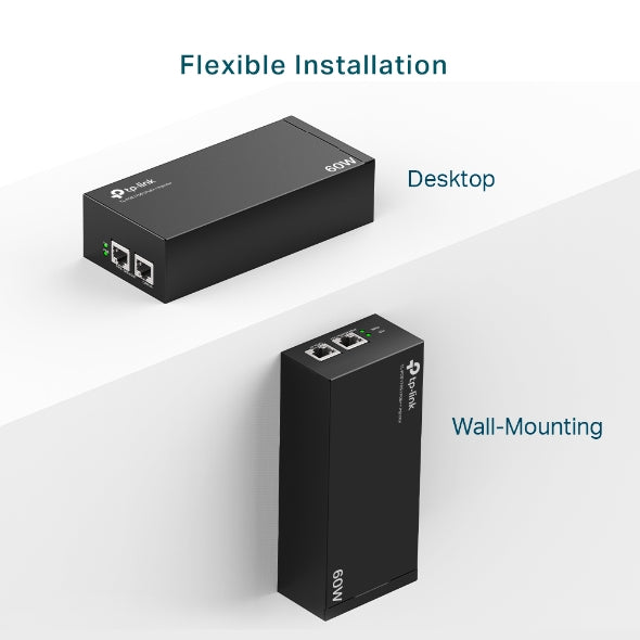 INJECTOR PoE++ TP-LINK 2 porturi Gigabit, compatibil IEEE 802.3af/at 60W maxim 100M, carcasa plastic, "PoE170S"