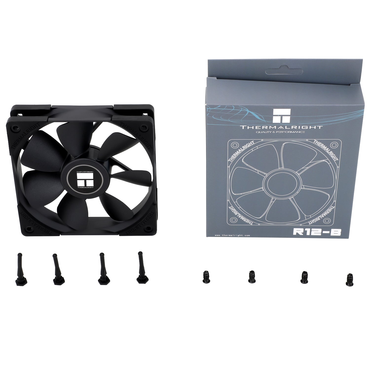 Ventilator Thermalright, 120mm, 400 - 1500 rpm, S-FDB Bearing, 65.25 cfm, RGB - AURA Sync, , negru, "TL-R12-B"