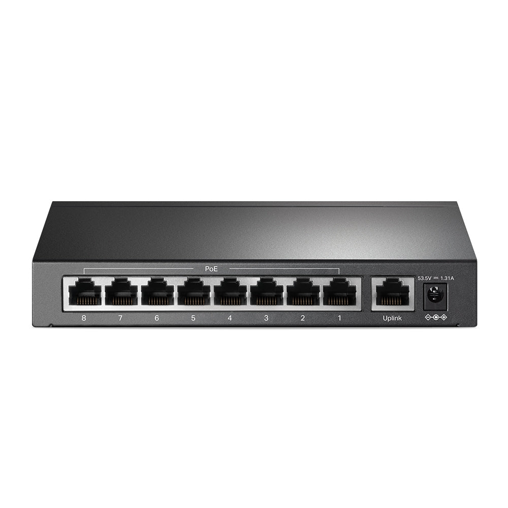 SWITCH PoE TP-LINK 9 porturi 10/100Mbps (8 PoE+), IEEE 802.3af/at, carcasa metalica "TL-SF1009P"