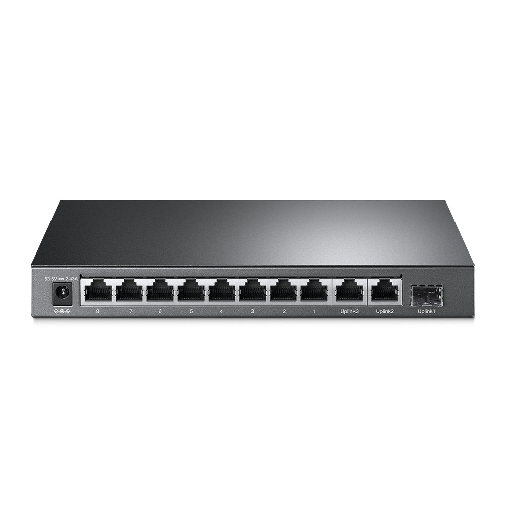 SWITCH TP-LINK 10-Port Gigabit Desktop Switch cu 8-Port PoE+, 123W total power, carcasa metal "TL-SG1210MP"