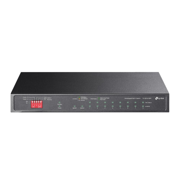 SWITCH PoE Tp-Link, 10 porturi Gigabit (2-Port PoE++ si 6 PoE+), IEEE 802.3af/at/bt, buget PoE 123W maxim, carcasa metalica 